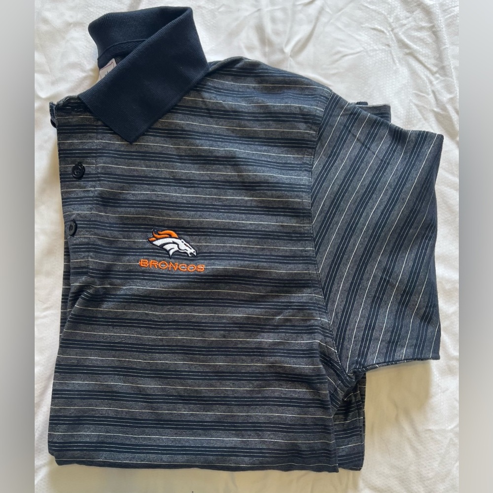 Denver Broncos NFL Polo Shirt L NFL logo